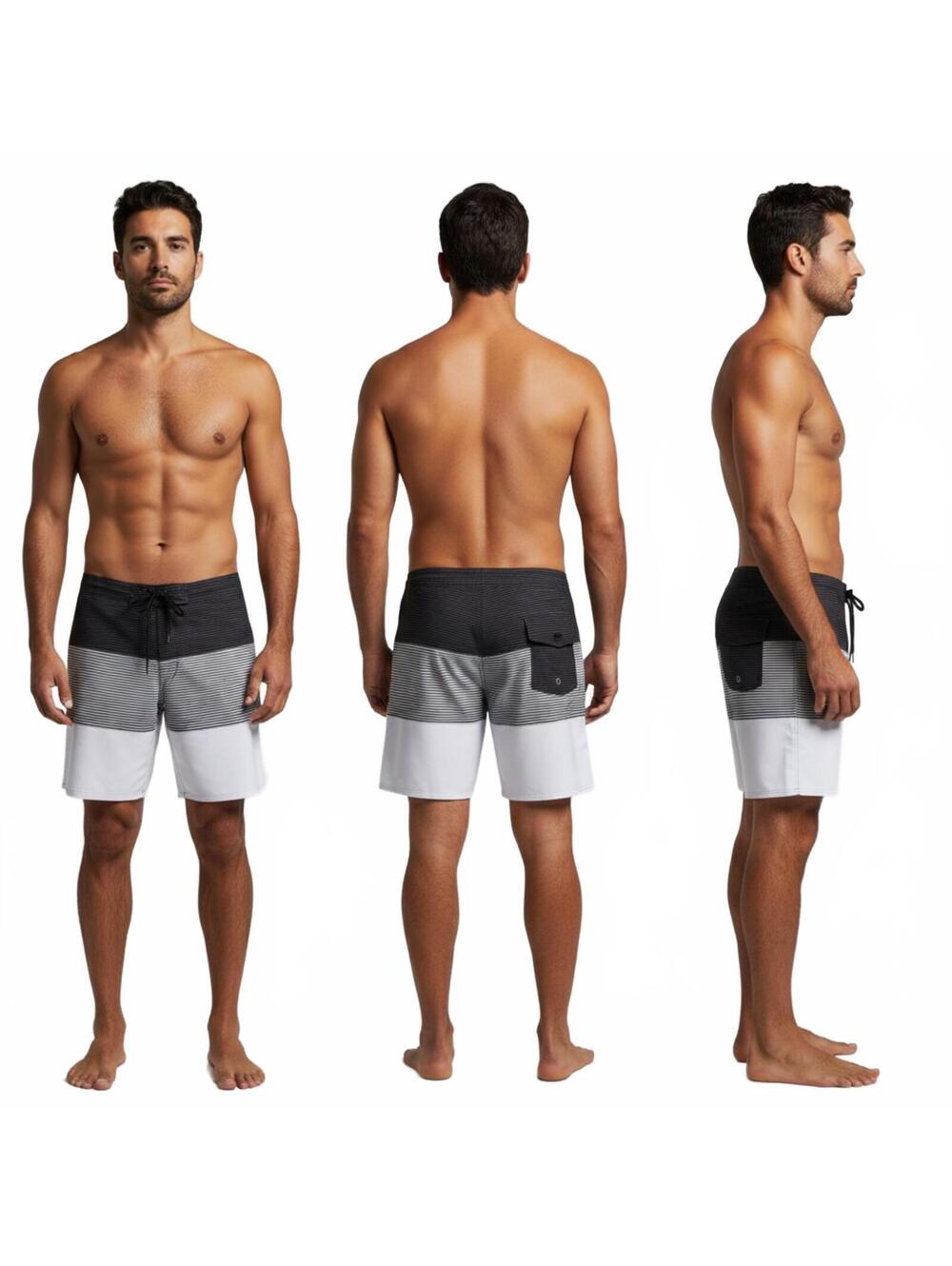 George Shorts Striped Swim Trunks Beach Surf